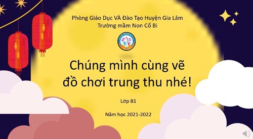 các bạn nhỏ lớp B1 vẽ đèn ông sao